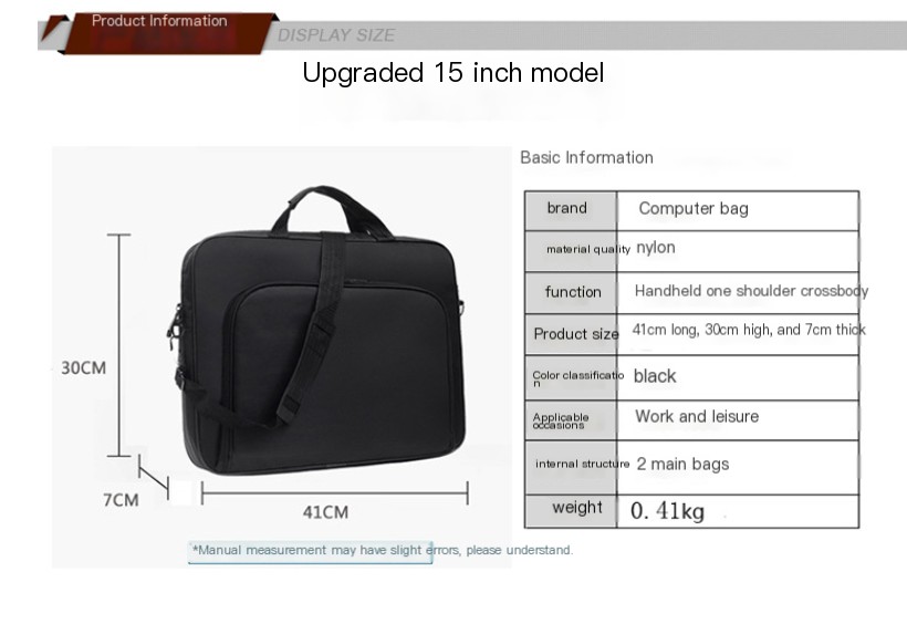 Casual Portable Briefcase Business Shoulder Bag