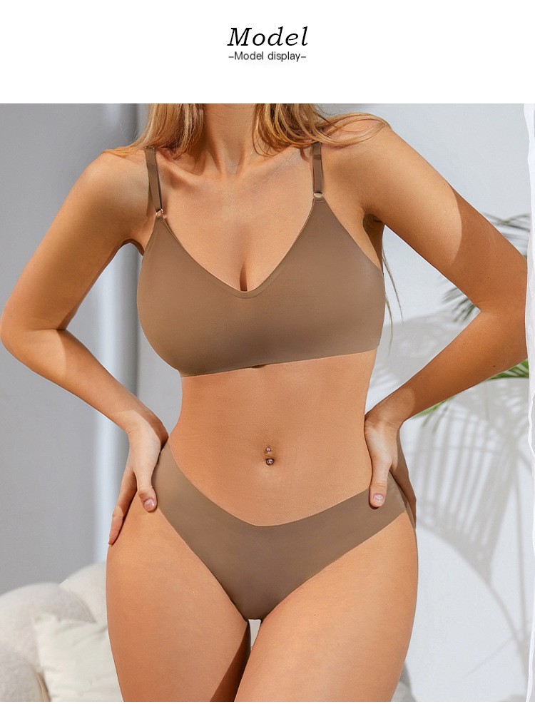 Conjunto de lencería de seda helada 5