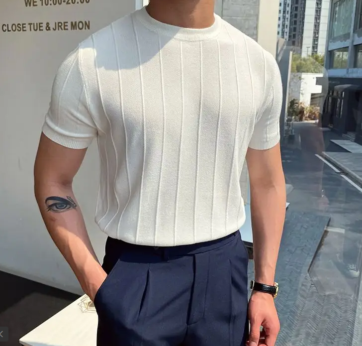 Men's Korean Round Neck T-Shirt 4
