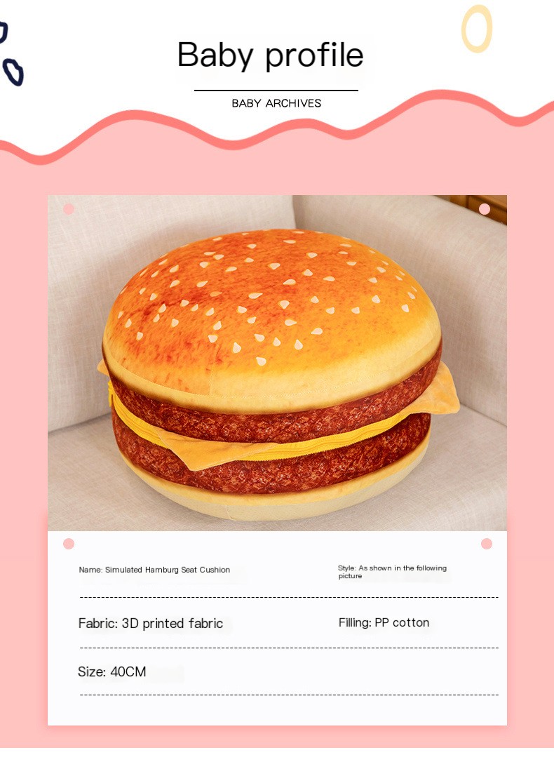 Hamburger Pillow 3