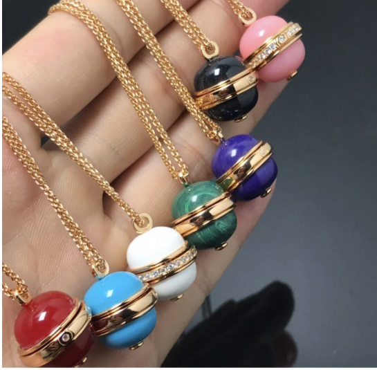 Geometric Pendant Necklace Close-up