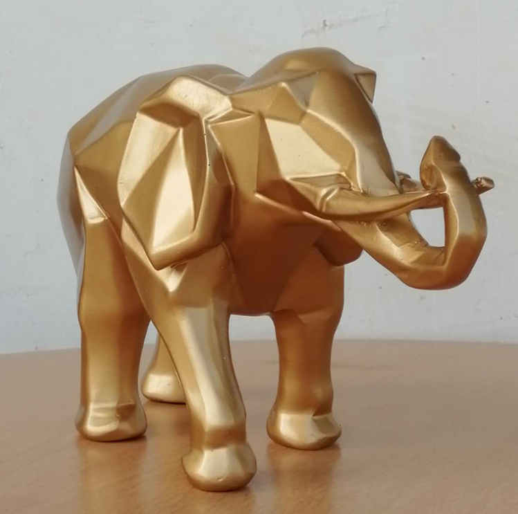 Geometric Elephant Figurine