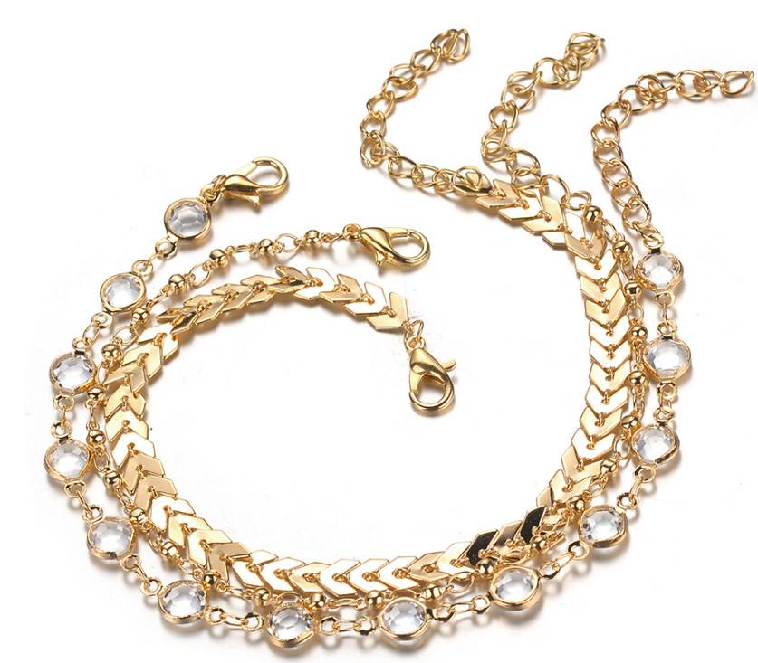 Double Layer Chain Anklet Image 1