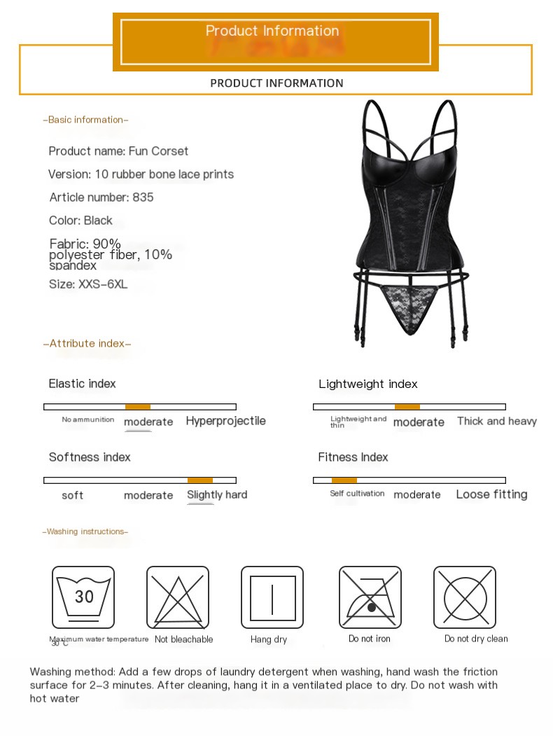 Black Mesh Corset Bodysuit 4
