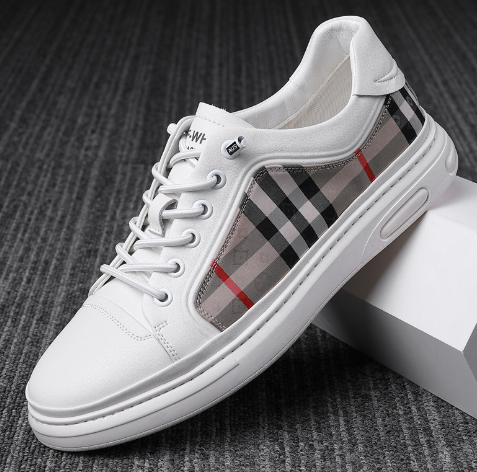 Breathable Check Cloth Board Shoes