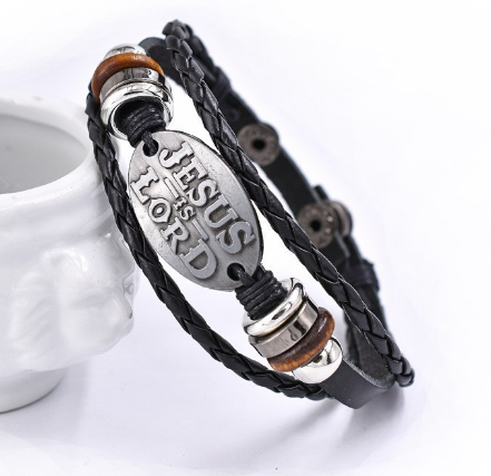 Retro Pattern Zinc Alloy PU Bracelet Image 2