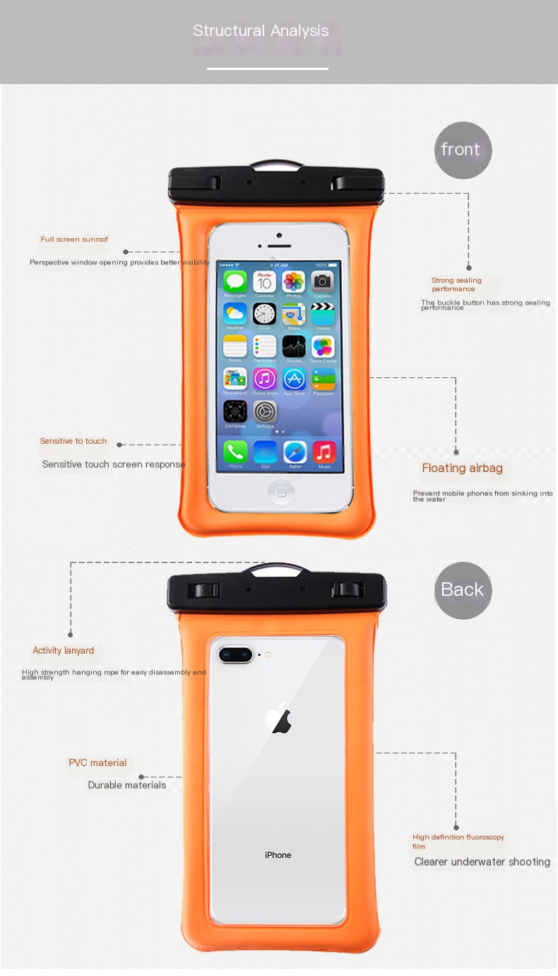 Floating Inflatable Waterproof Phone Bag