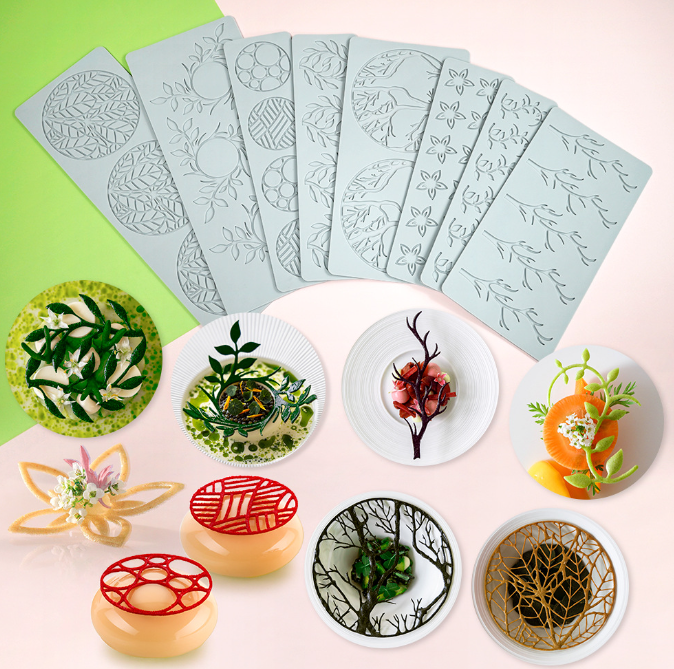 Leaf Round Ring Fondant Lace Mat