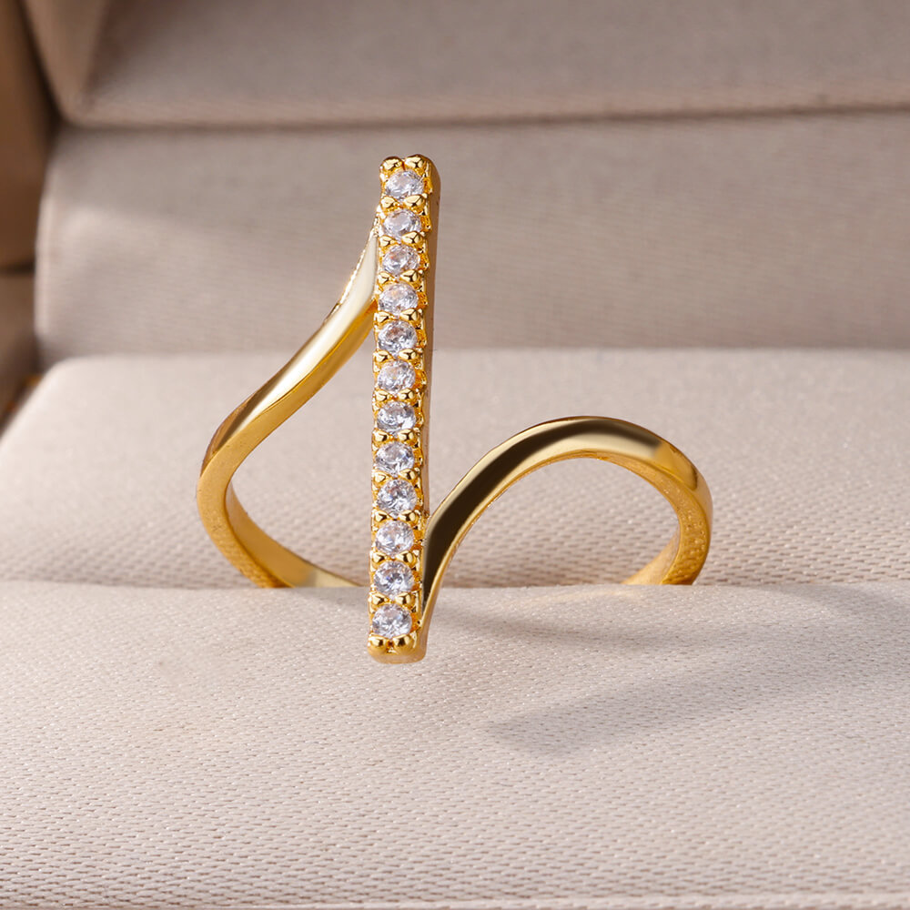 18 Karat Gold Plated Life Line Ring - Image 5
