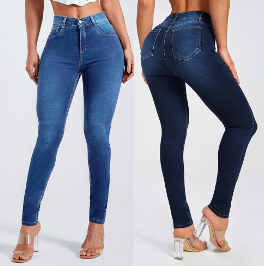 Women's High Waisted Jeans Image 2