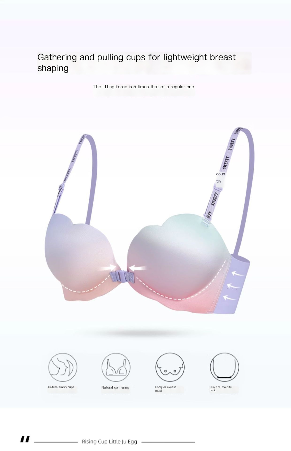 Front-closure bra