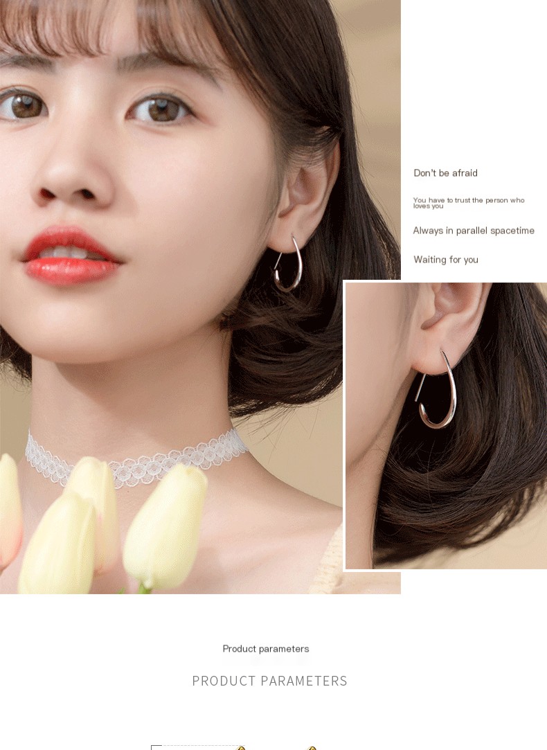 S925 Silver Forest-Style Teardrop Earrings