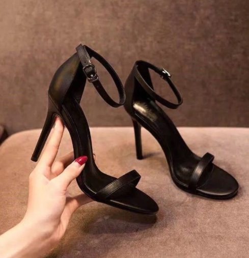 Women's Open Toe Ankle Strap Stiletto Heels 3