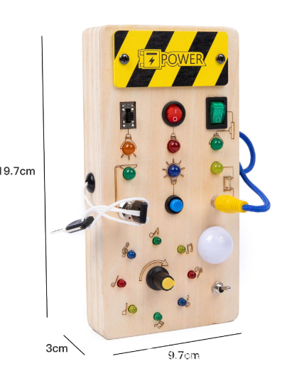 Placa Montessori de Madeira com Luz LED para Atividades Motoras image