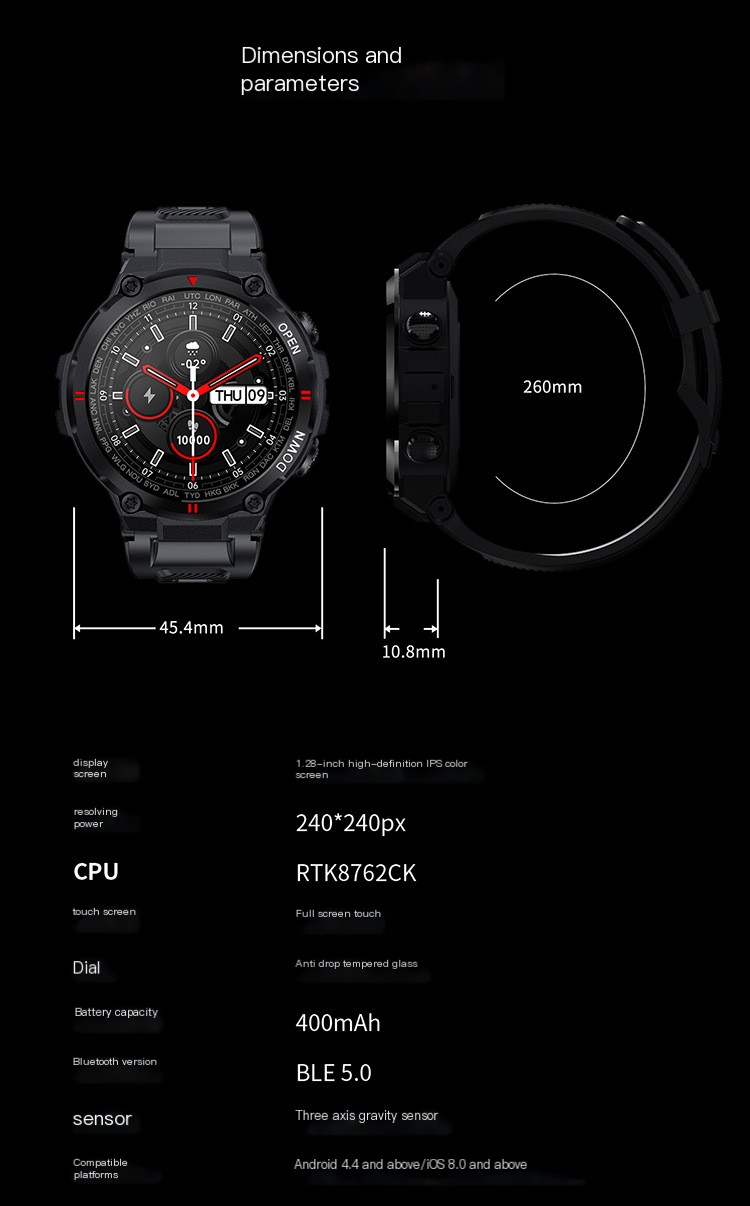 Imagen 1 del reloj inteligente K22