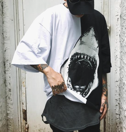Shark Print T-Shirt Style