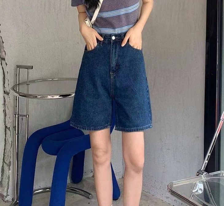 Frayed Denim Shorts - Image 6