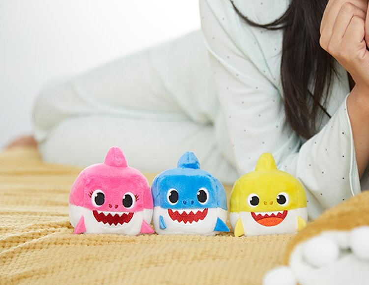 Yellow Singing Shark Plush Toy
