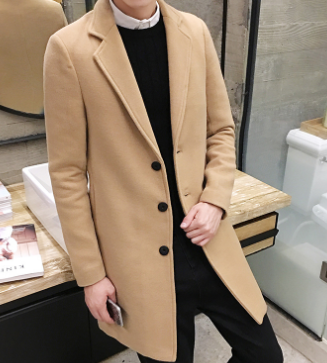Men's Casual Solid Color Coat Image 2