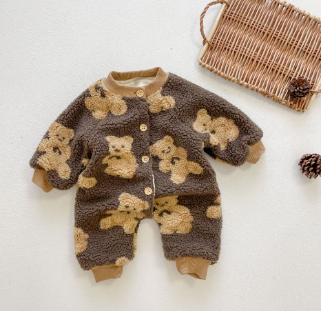 Autumn Velvet Teddy Onesie Image 1