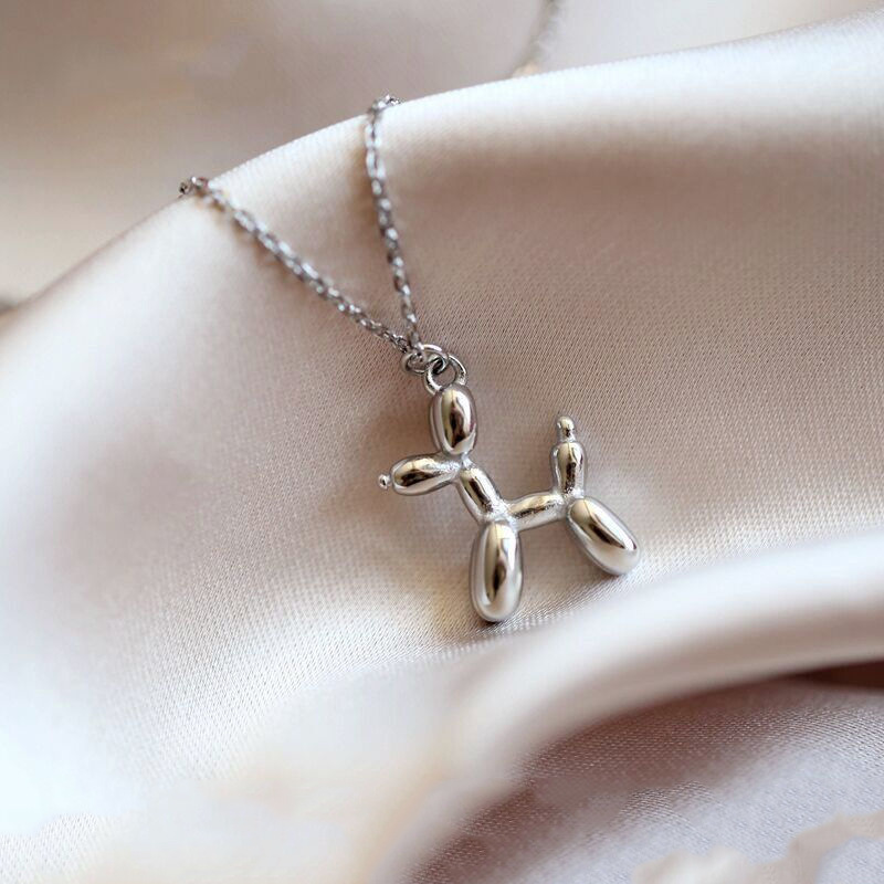 Balloon Dog Necklace Gold