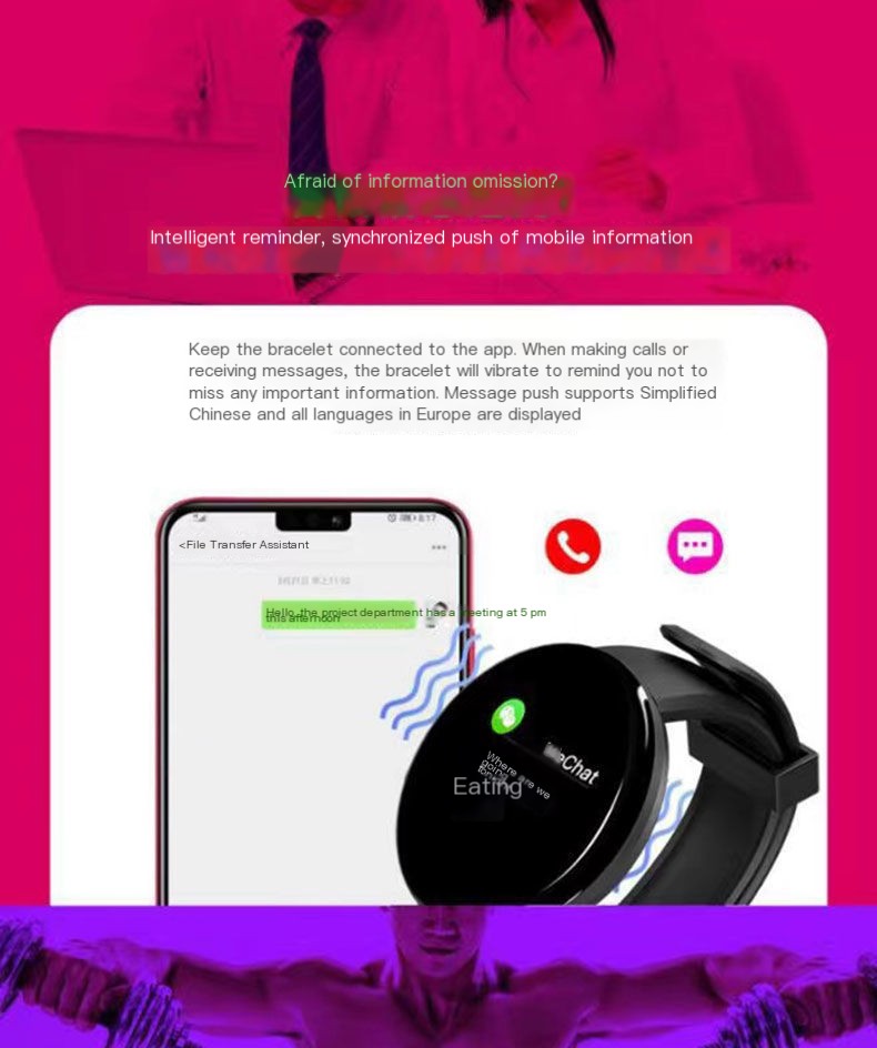 Imagen 6 de la pulsera inteligente D18