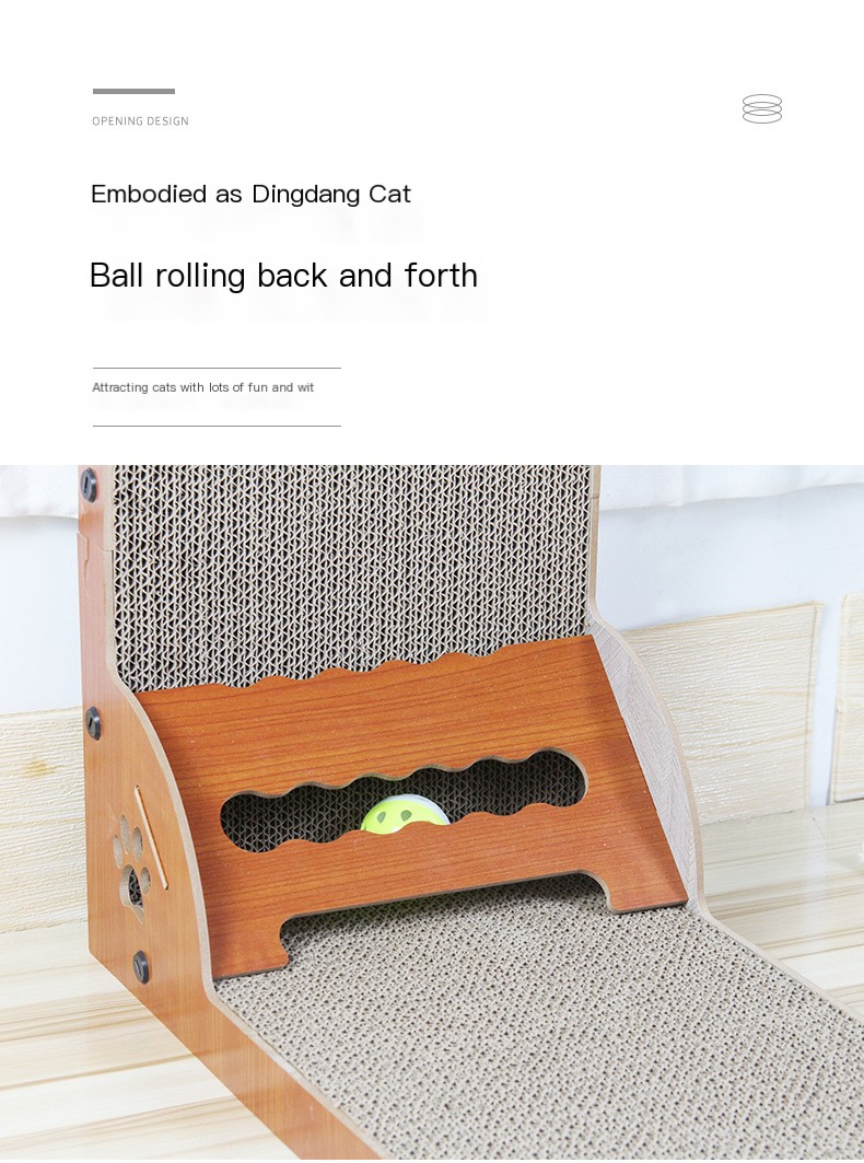 Playful Cat on Scratching Board