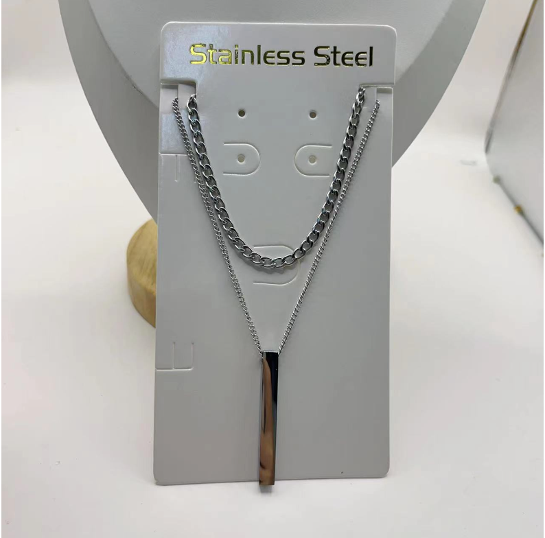 Men's Geometric Pendant Necklace Image 3