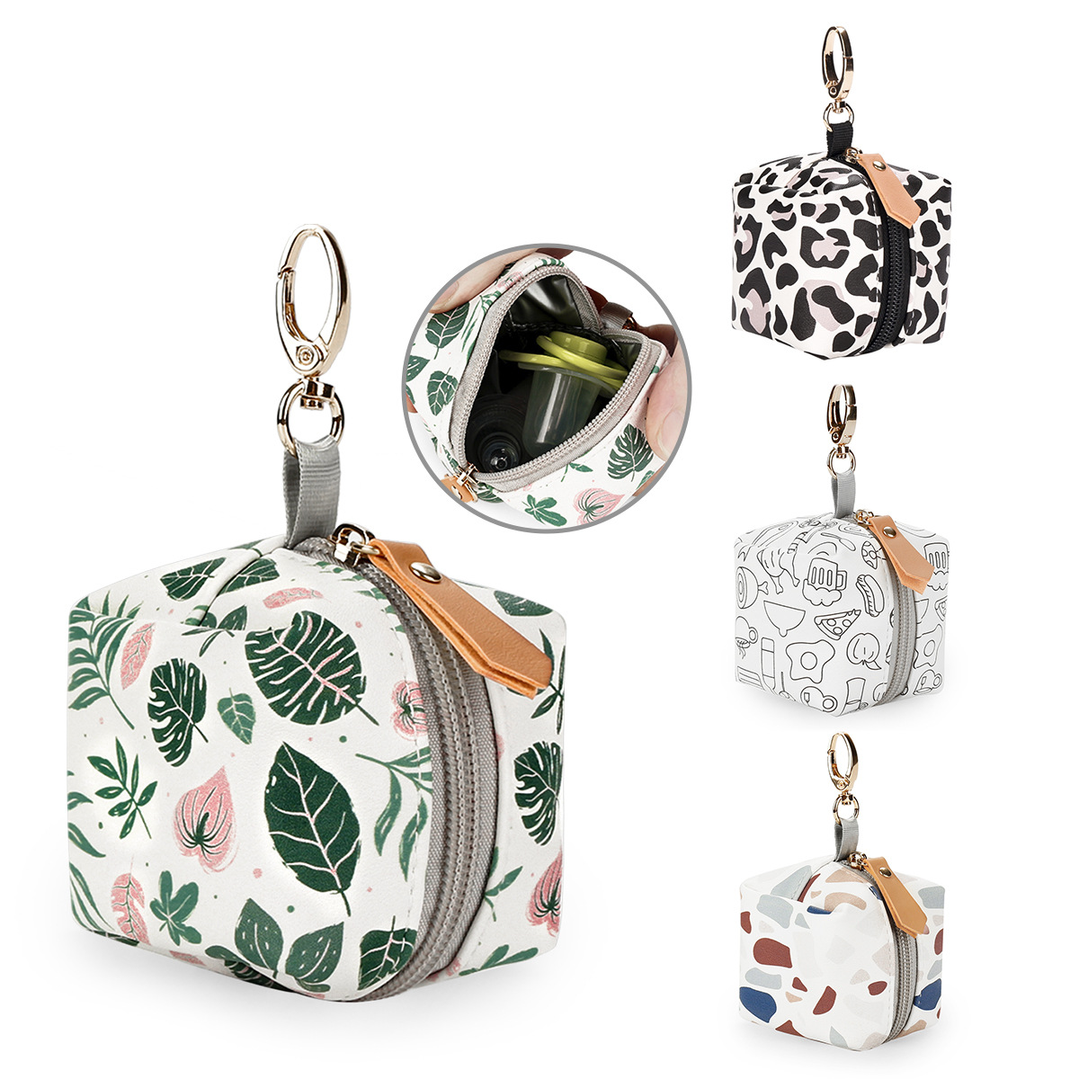 pu waterproof pacifier bag can be hung with mummy bag and other pacifier case pacifier box cpc test certificate image