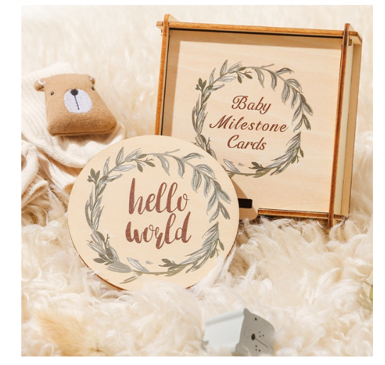 Eucalyptus Leaf Milestone Card 1