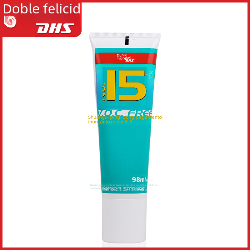 Red double happiness table tennis racket glue adhesive No. 15 50ML 98ML water-soluble inorganic glue base plate glue image
