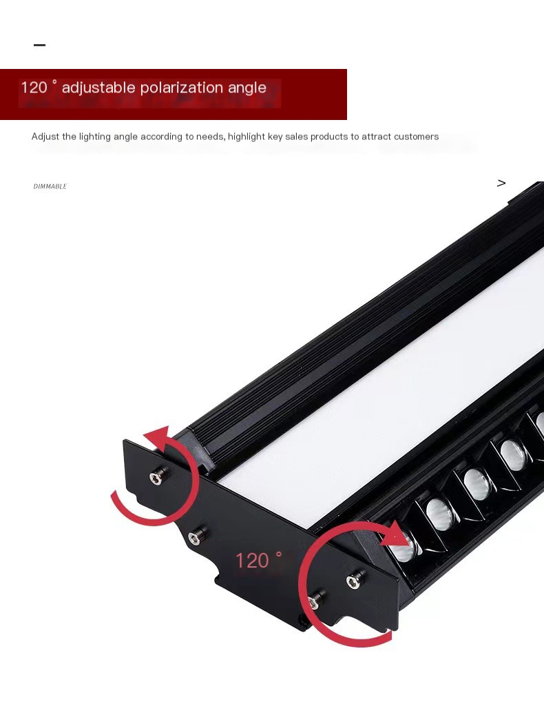 LED supermarket strip lights shopping mall supermarket office lighting ceiling lights grille lights adjustable shelf lights