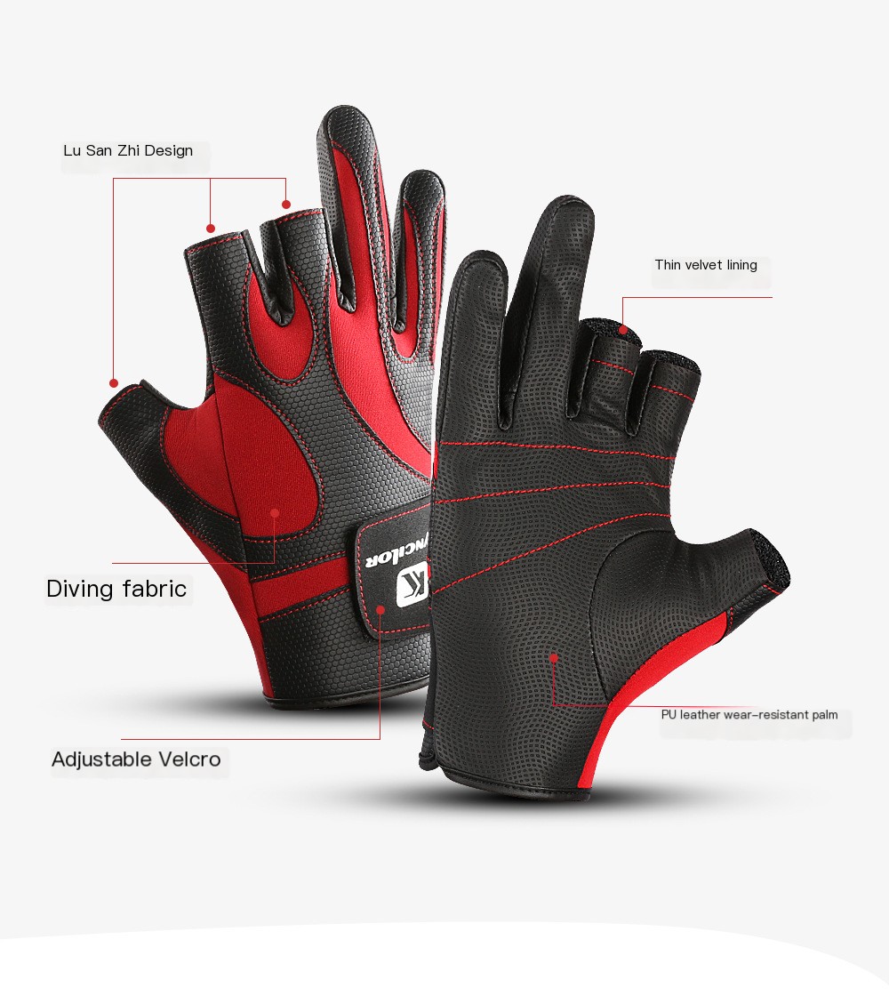 Fishing Gloves - Black
