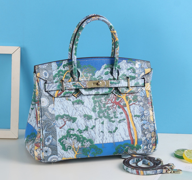 Sac à Main Platine - Peinture Forêt