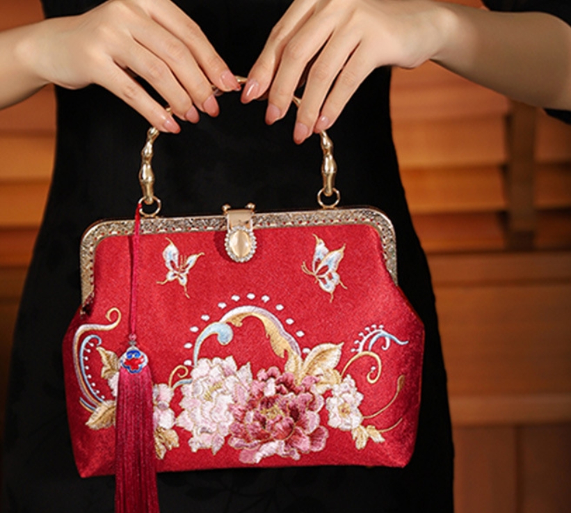 Chinese-style Qipao Handbag Black