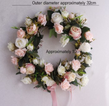 Silk Rose Wreath Image 1