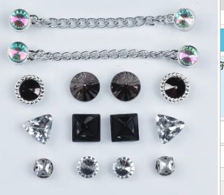 Crystal diamond and chain decoration for Croc Charm shoe buckle garden shoes decoration fit woman children of gift first choice image