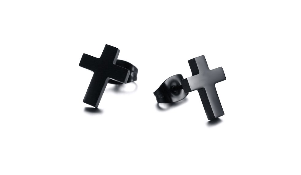 Cross Earrings Close Up