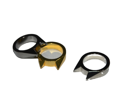 Cat Ear Single Finger Ring Black