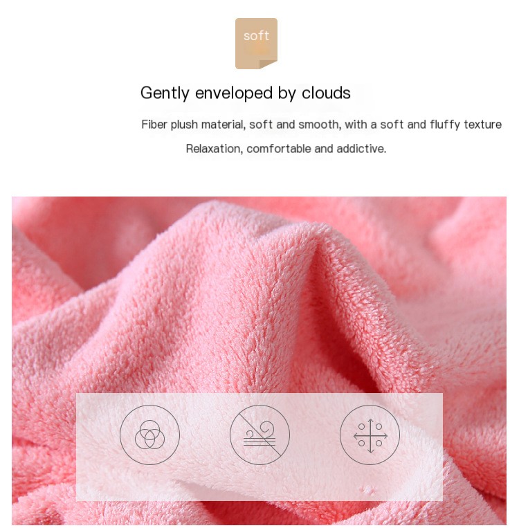 Coral Fleece Bath Towel Set