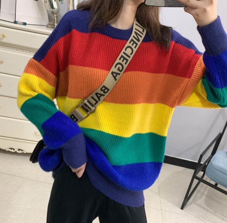 Oversized Knitted Sweater - Side View