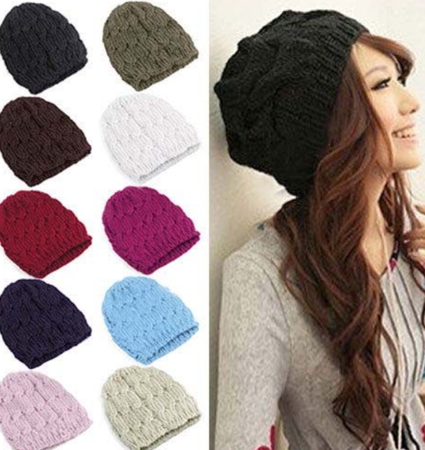 Knitted Pompom Hat