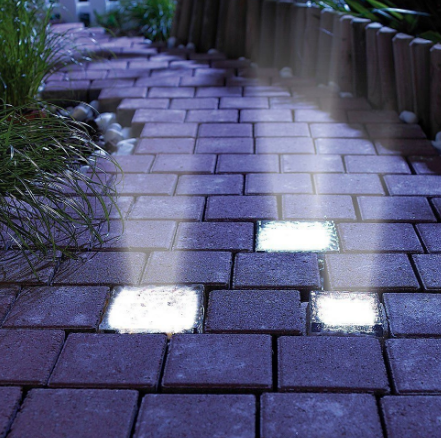 Solar Glass Ice Brick Lamp