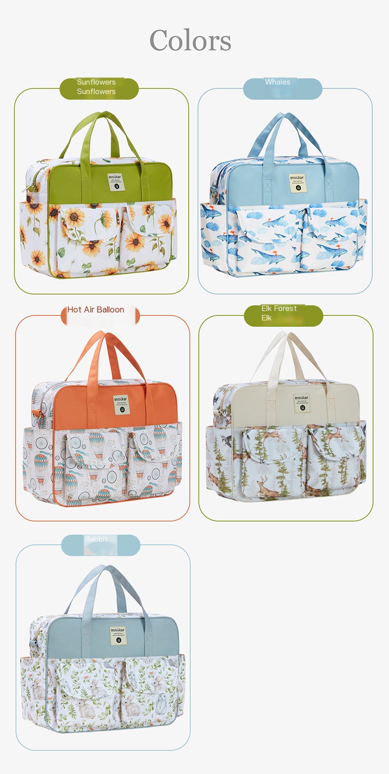 Yinxiuli Pregnant Women's Multifunctional Crossbody Mummy Bag Fashionable Waterproof Mother and Baby Bag Portable Bag for Production Mother Bag Cross Border