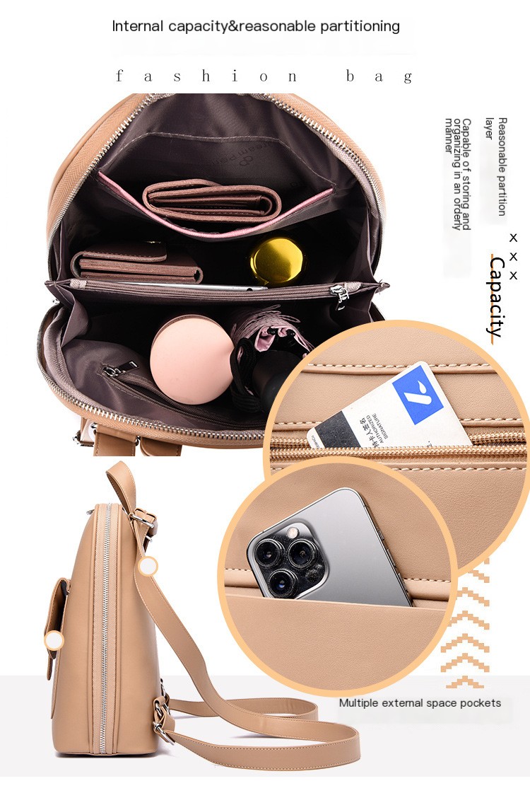 Simple Korean Casual Retro Backpack