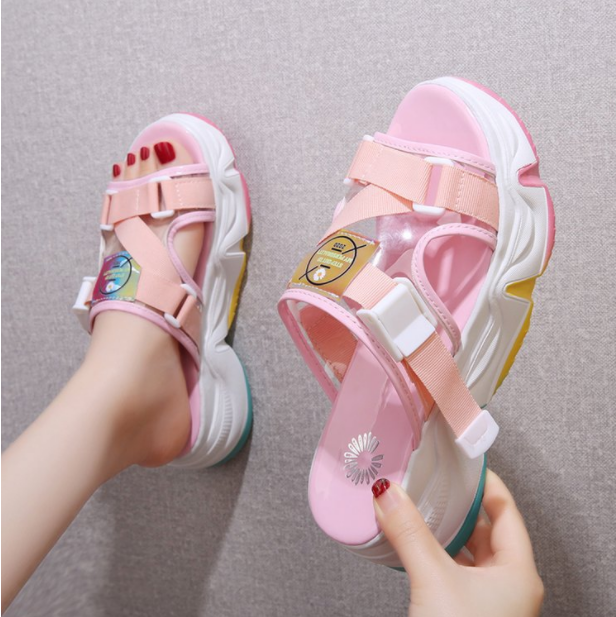 Fashion Transparent Sponge Cake High Heels