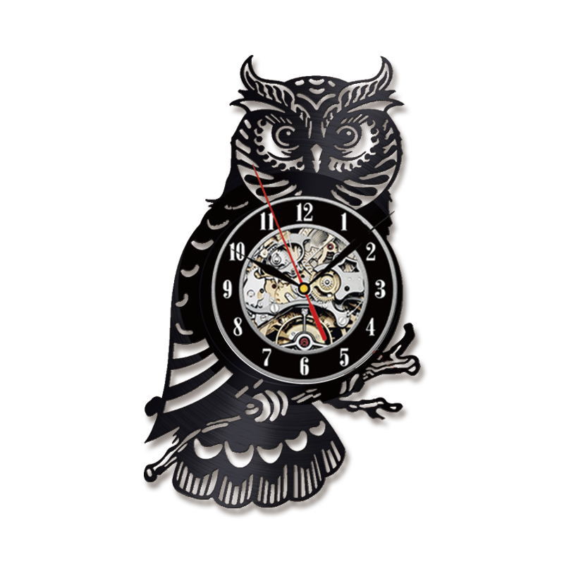 Owl Wall Clock Detail