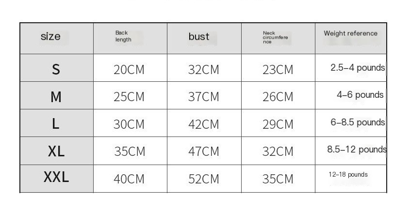 Small and Medium Pet Cotton Coat