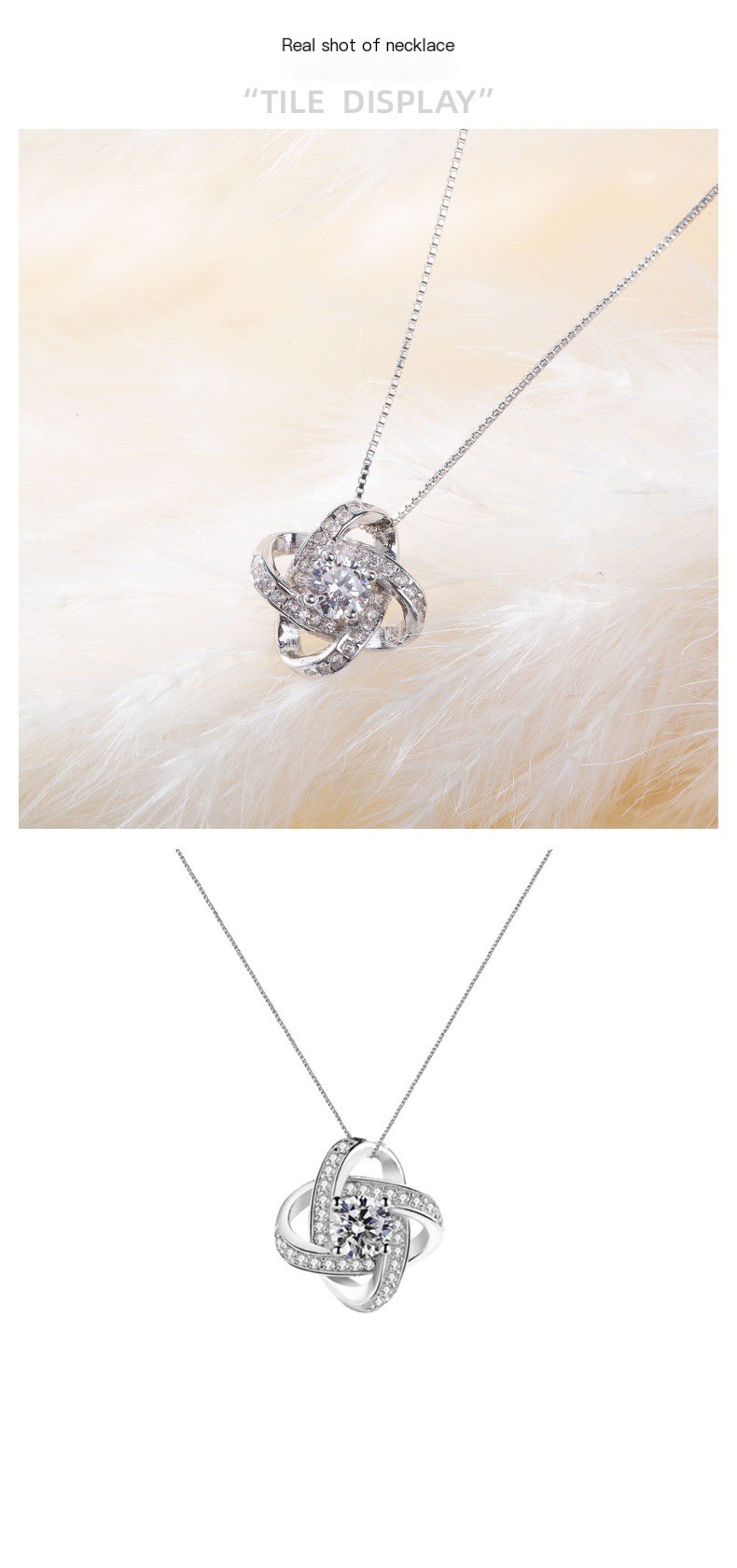 Gold Love Knot Necklace 2