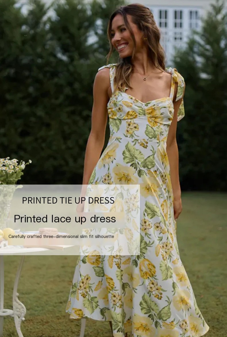 Floral Tie Dress Image 1